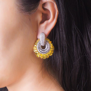 Vivid diamond earrings